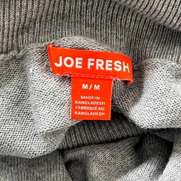 Joe Fresh Heather Grey Knit Turtleneck Sweater Size Medium - Picture 7 of 7